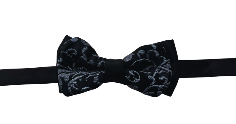 Black Boroque Bow Tie